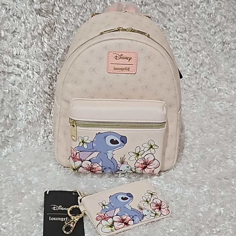 Loungefly Lilo and Stitch Floral mini back and coin purse wallet